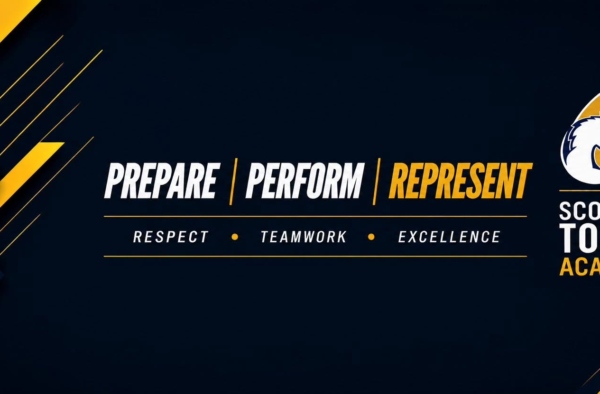 Scottish Touch Academy banner: Prepare, Perform, Represent